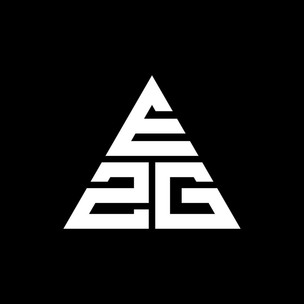 création de logo de lettre triangle ezg avec forme de triangle. monogramme de conception de logo triangle ezg. modèle de logo vectoriel triangle ezg avec couleur rouge. logo triangulaire ezg logo simple, élégant et luxueux.