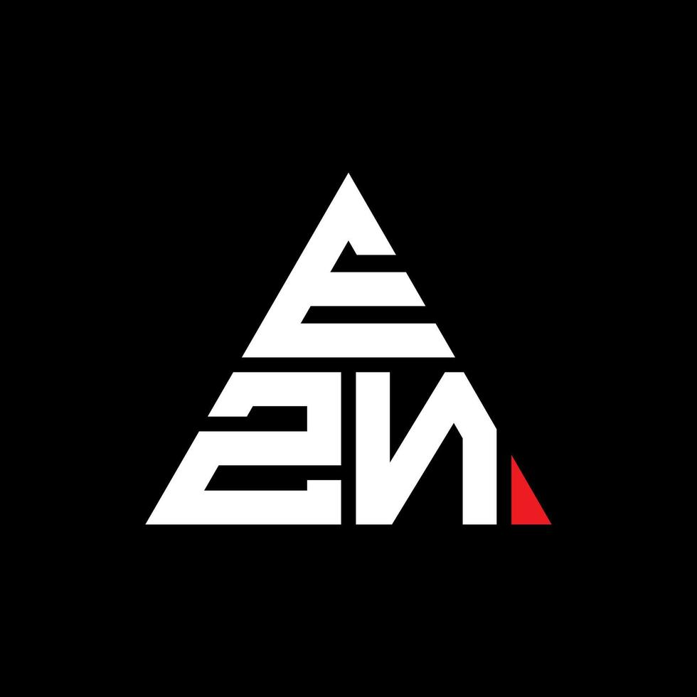 création de logo de lettre triangle ezn avec forme de triangle. monogramme de conception de logo triangle ezn. modèle de logo vectoriel triangle ezn avec couleur rouge. logo triangulaire ezn logo simple, élégant et luxueux.