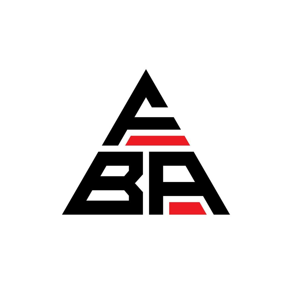 création de logo de lettre triangle fba avec forme de triangle. monogramme de conception de logo triangle fba. modèle de logo vectoriel triangle fba avec couleur rouge. logo triangulaire fba logo simple, élégant et luxueux.