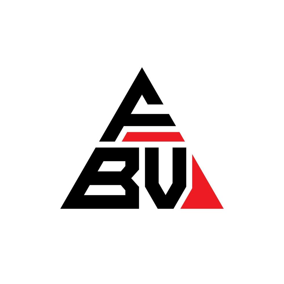 création de logo de lettre triangle fbv avec forme de triangle. monogramme de conception de logo triangle fbv. modèle de logo vectoriel triangle fbv avec couleur rouge. logo triangulaire fbv logo simple, élégant et luxueux.