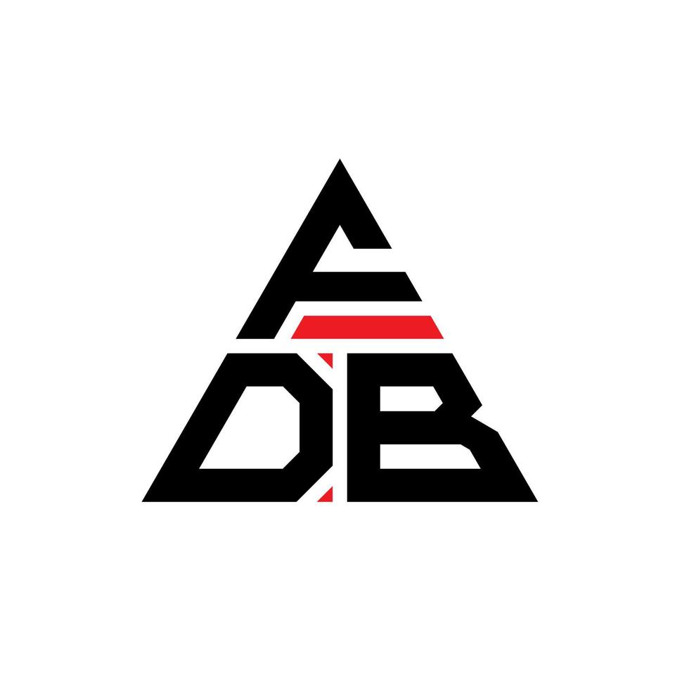 création de logo de lettre triangle fdb avec forme de triangle. monogramme de conception de logo triangle fdb. modèle de logo vectoriel triangle fdb avec couleur rouge. logo triangulaire fdb logo simple, élégant et luxueux.