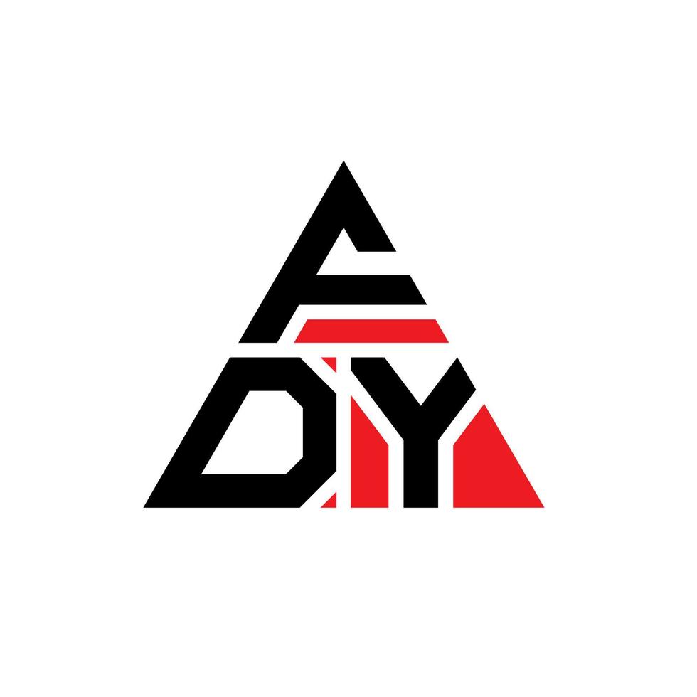 création de logo de lettre triangle fdy avec forme de triangle. monogramme de conception de logo triangle fdy. modèle de logo vectoriel triangle fdy avec couleur rouge. logo triangulaire fdy logo simple, élégant et luxueux.