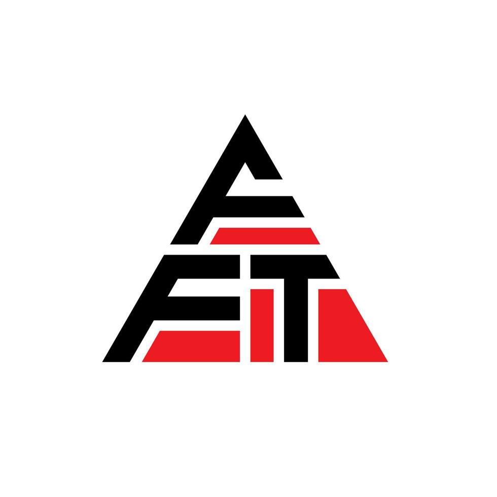 création de logo de lettre triangle fft avec forme de triangle. monogramme de conception de logo triangle fft. modèle de logo vectoriel triangle fft avec couleur rouge. logo triangulaire fft logo simple, élégant et luxueux.