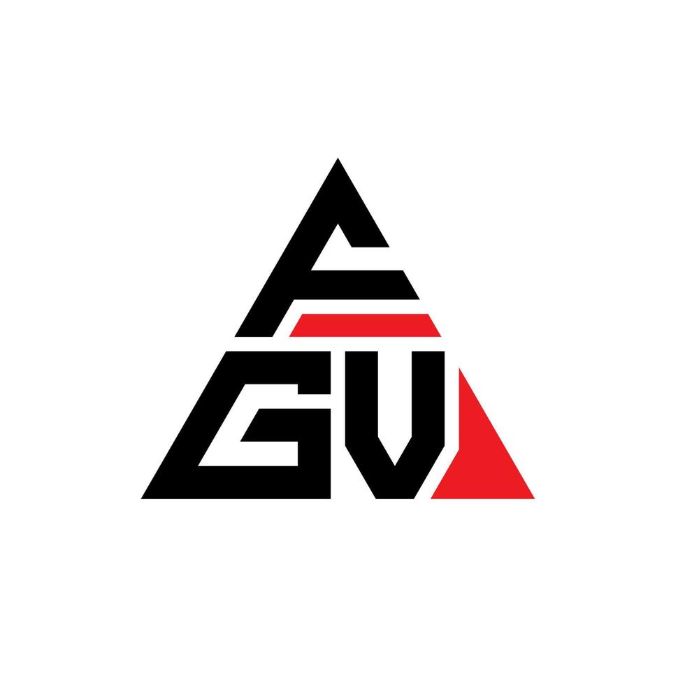création de logo de lettre triangle fgv avec forme de triangle. monogramme de conception de logo triangle fgv. modèle de logo vectoriel triangle fgv avec couleur rouge. logo triangulaire fgv logo simple, élégant et luxueux.