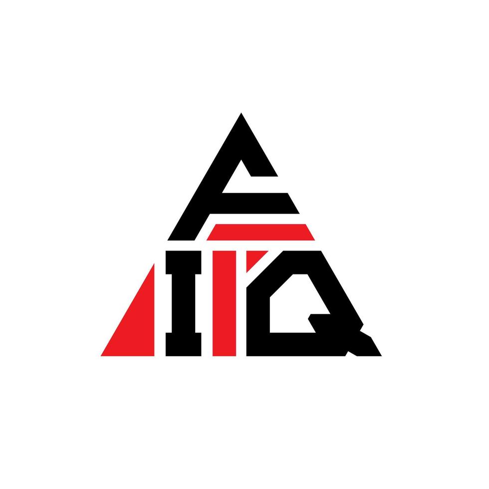 création de logo de lettre triangle fiq avec forme de triangle. monogramme de conception de logo triangle fiq. modèle de logo vectoriel triangle fiq avec couleur rouge. logo triangulaire fiq logo simple, élégant et luxueux.