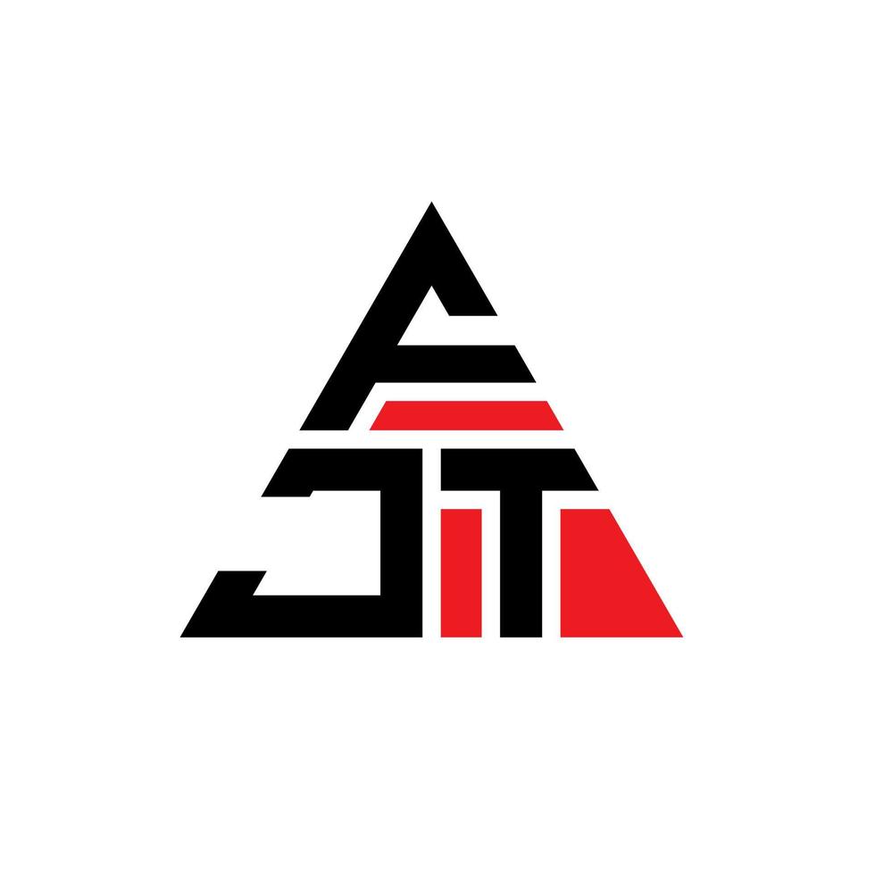 création de logo de lettre triangle fjt avec forme de triangle. monogramme de conception de logo triangle fjt. modèle de logo vectoriel triangle fjt avec couleur rouge. logo triangulaire fjt logo simple, élégant et luxueux.