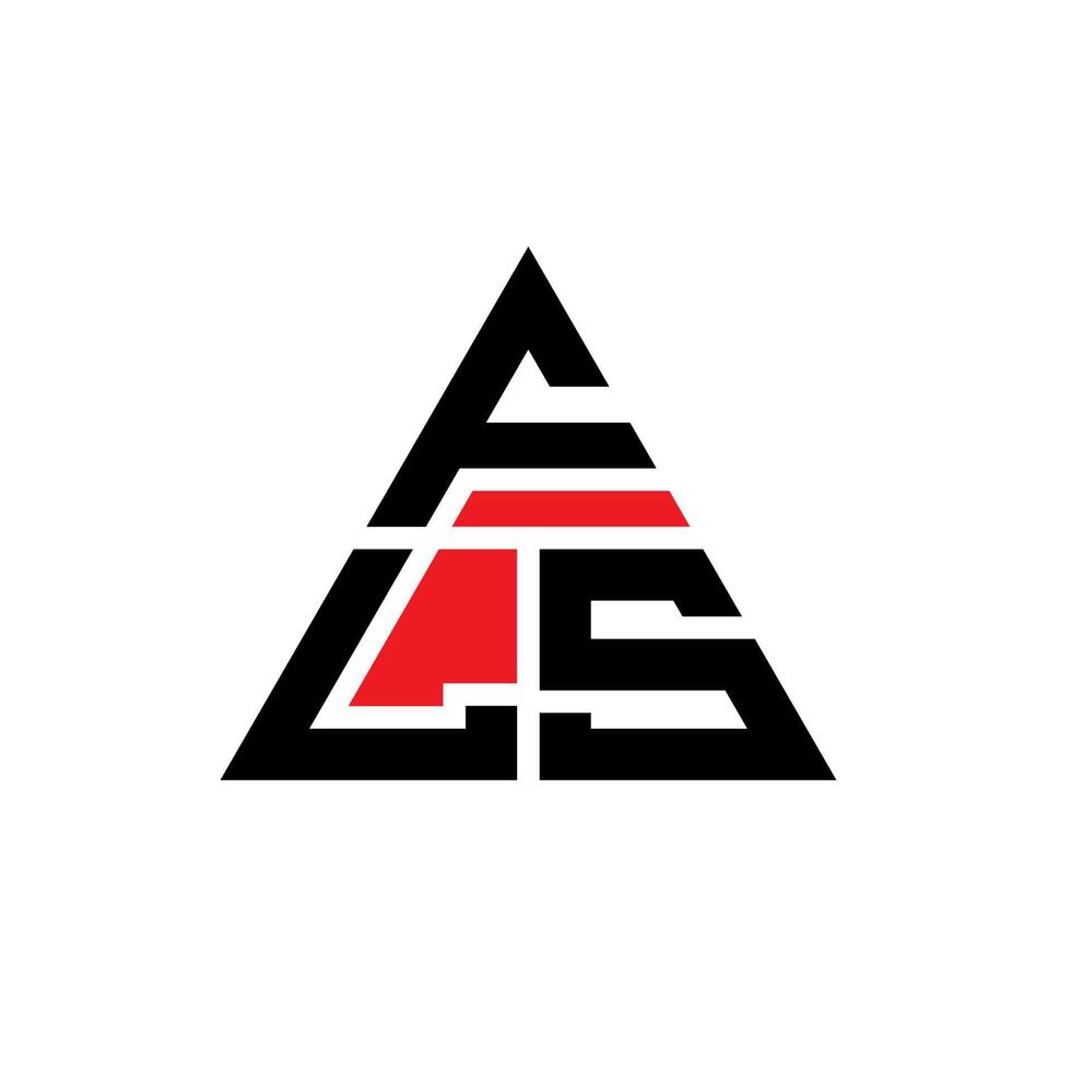 création de logo de lettre triangle fls avec forme de triangle. monogramme de conception de logo triangle fls. modèle de logo vectoriel triangle fls avec couleur rouge. logo triangulaire fls logo simple, élégant et luxueux.