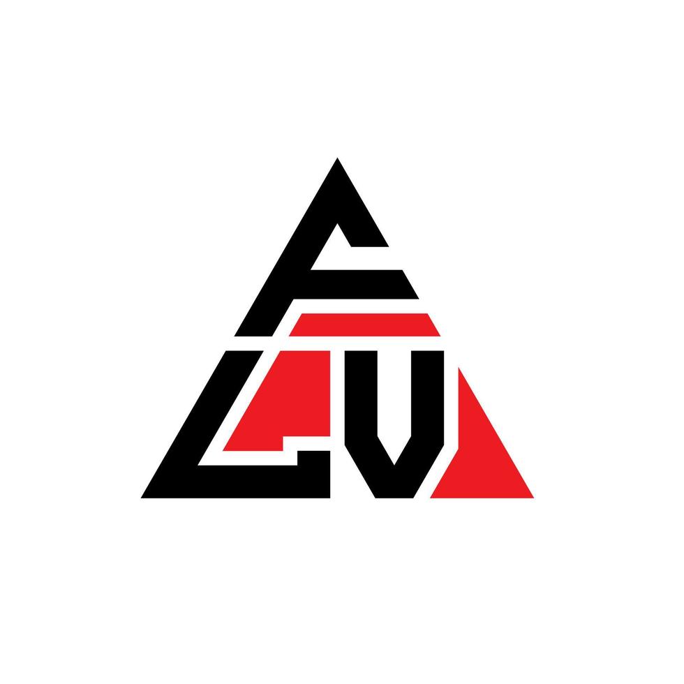 création de logo de lettre triangle flv avec forme de triangle. monogramme de conception de logo triangle flv. modèle de logo vectoriel triangle flv avec couleur rouge. logo triangulaire flv logo simple, élégant et luxueux.