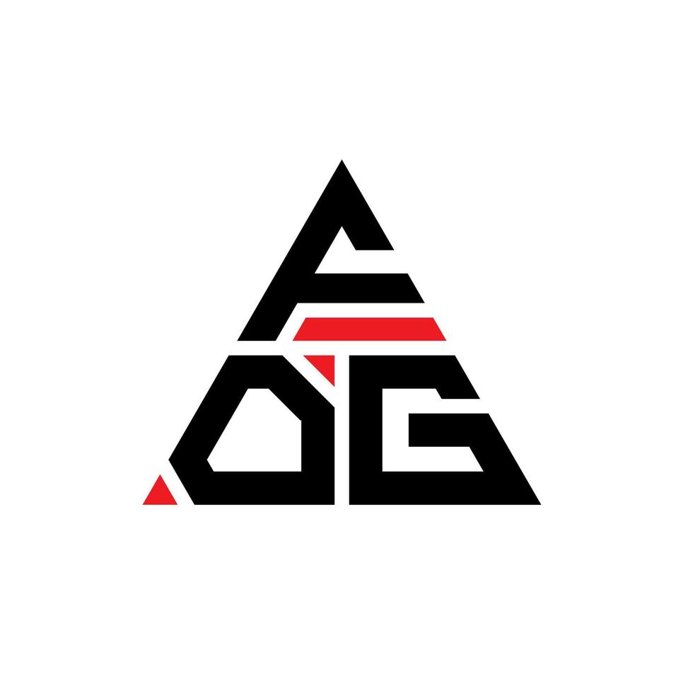 création de logo de lettre de triangle de brouillard avec forme de triangle. monogramme de conception de logo de triangle de brouillard. modèle de logo vectoriel de triangle de brouillard avec la couleur rouge. logo triangulaire de brouillard logo simple, élégant et luxueux.