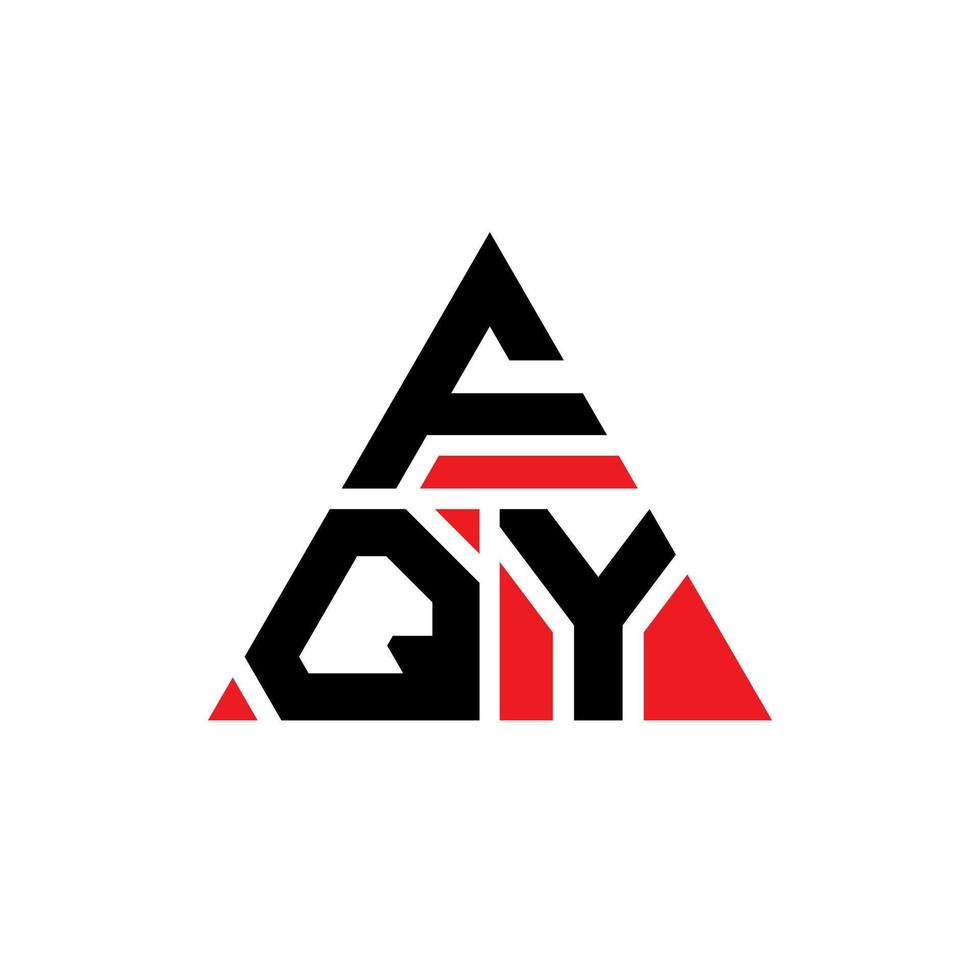 création de logo de lettre triangle fqy avec forme de triangle. monogramme de conception de logo triangle fqy. modèle de logo vectoriel triangle fqy avec couleur rouge. logo triangulaire fqy logo simple, élégant et luxueux.