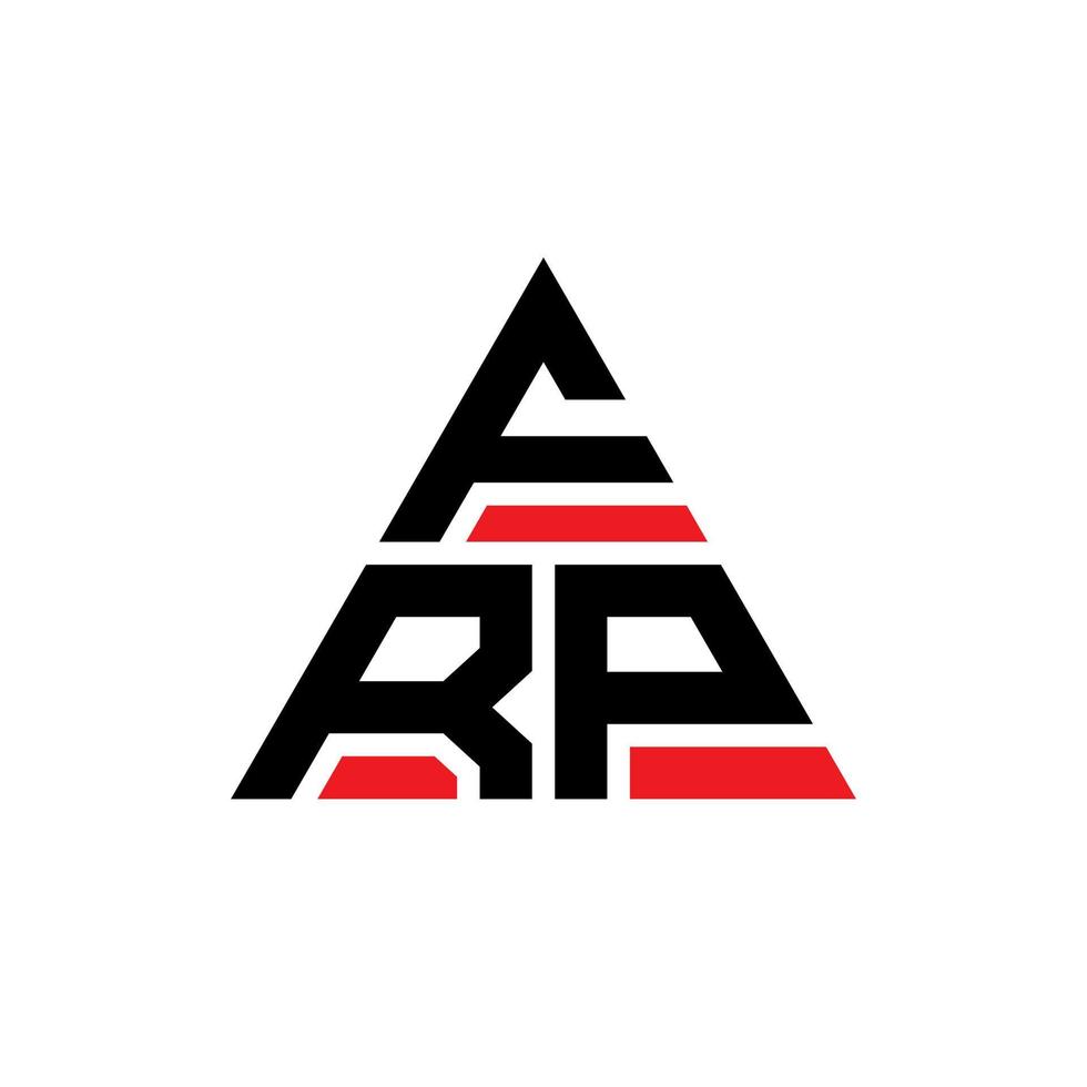 création de logo de lettre triangle frp avec forme de triangle. monogramme de conception de logo triangle frp. modèle de logo vectoriel triangle frp avec couleur rouge. logo triangulaire frp logo simple, élégant et luxueux.