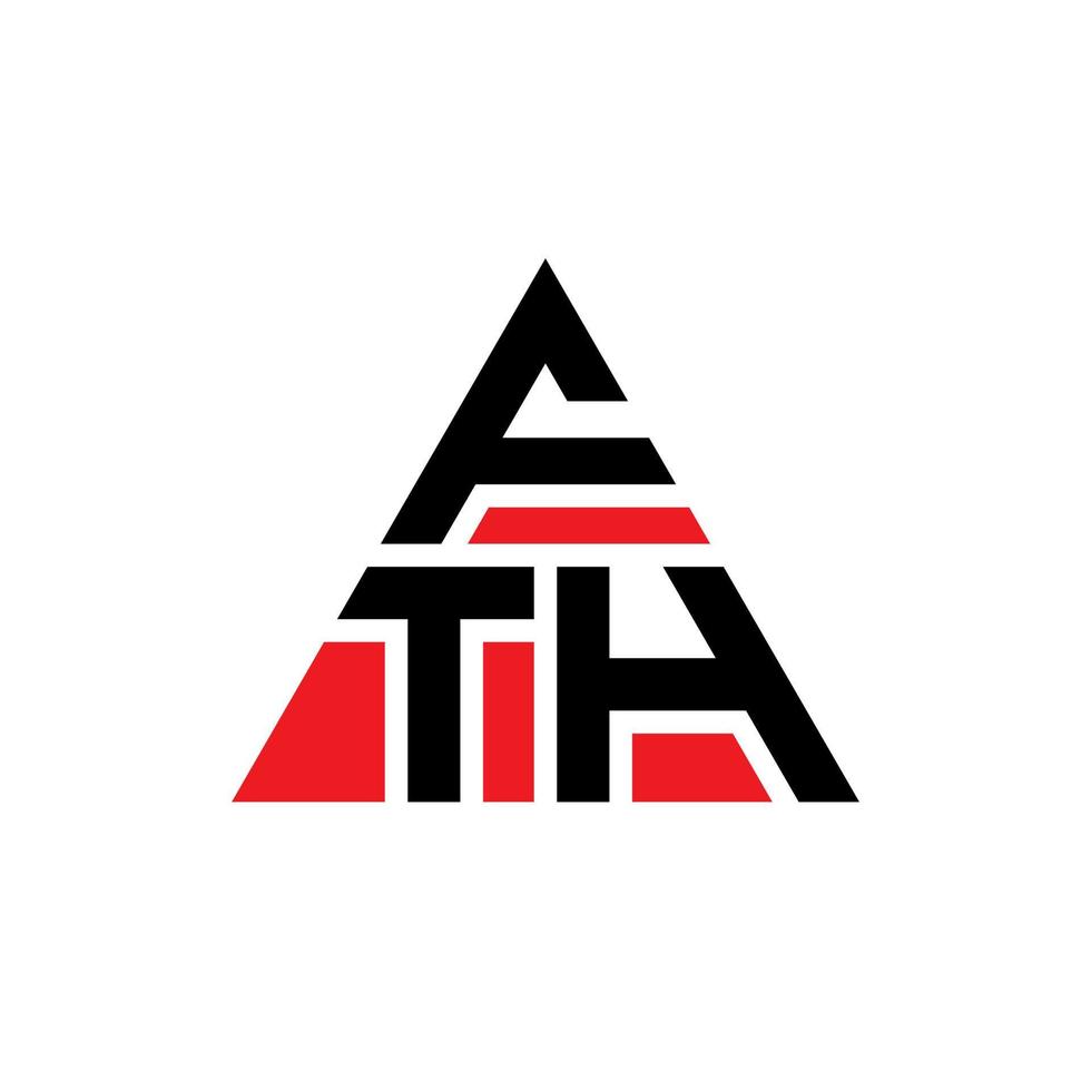 création de logo de lettre triangle fth avec forme de triangle. monogramme de conception de logo cinquième triangle. modèle de logo vectoriel triangle cinquième avec couleur rouge. cinquième logo triangulaire logo simple, élégant et luxueux.