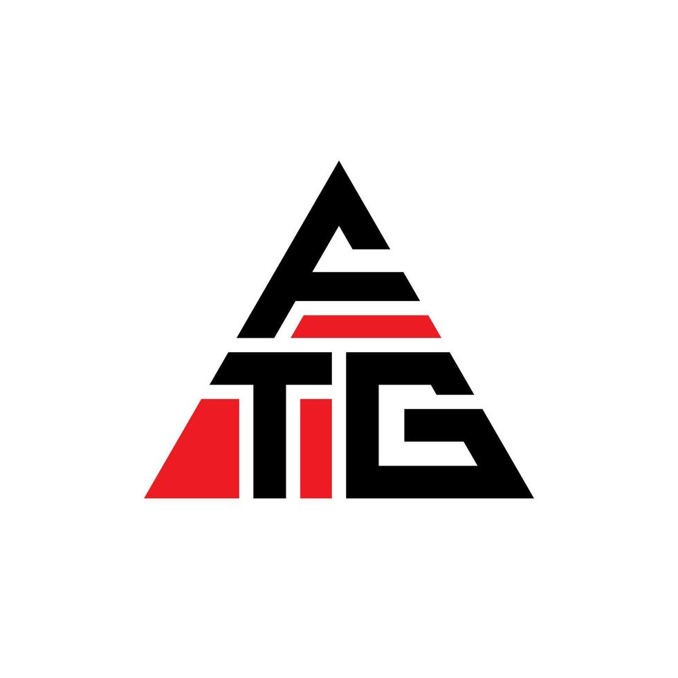création de logo de lettre triangle ftg avec forme de triangle. monogramme de conception de logo triangle ftg. modèle de logo vectoriel triangle ftg avec couleur rouge. logo triangulaire ftg logo simple, élégant et luxueux.