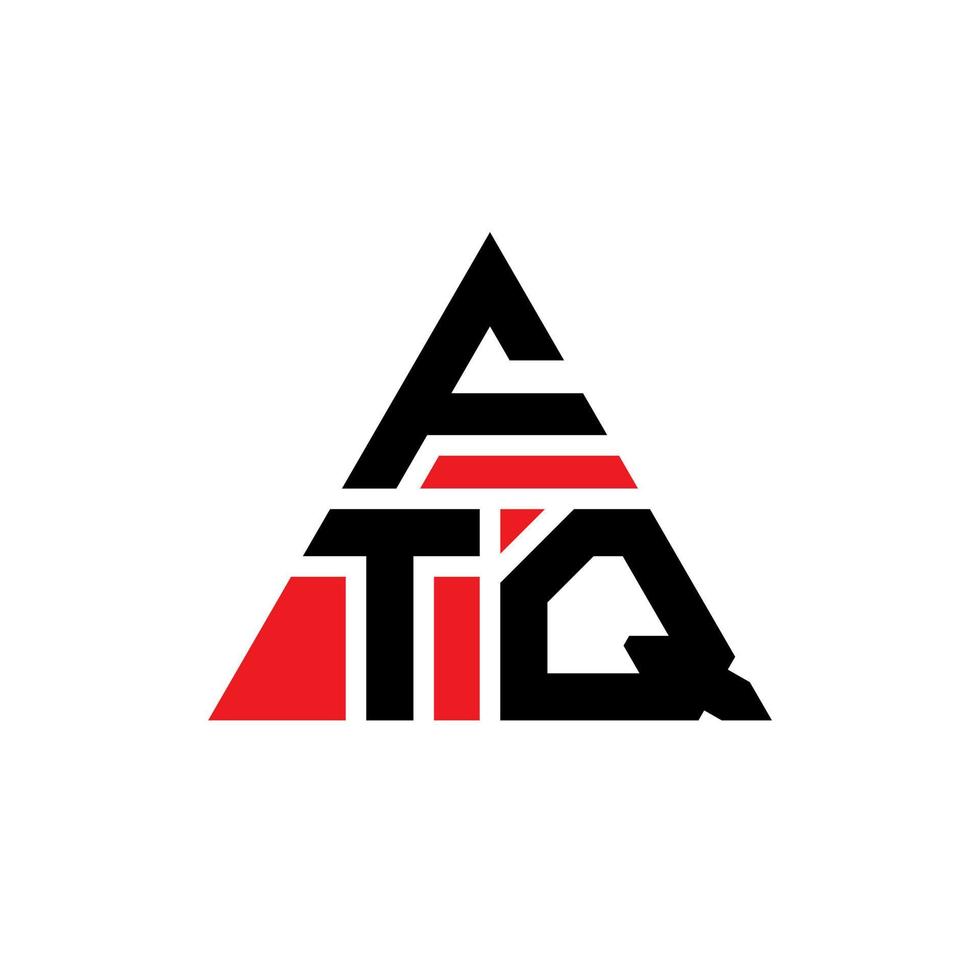 création de logo de lettre triangle ftq avec forme de triangle. monogramme de conception de logo triangle ftq. modèle de logo vectoriel triangle ftq avec couleur rouge. logo triangulaire ftq logo simple, élégant et luxueux.