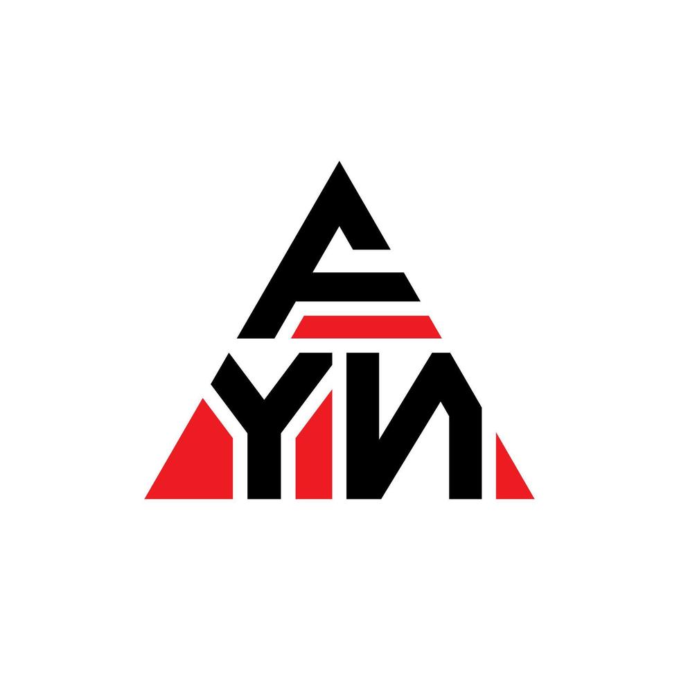 création de logo de lettre triangle fyn avec forme de triangle. monogramme de conception de logo triangle fyn. modèle de logo vectoriel triangle fyn avec couleur rouge. fyn logo triangulaire logo simple, élégant et luxueux.