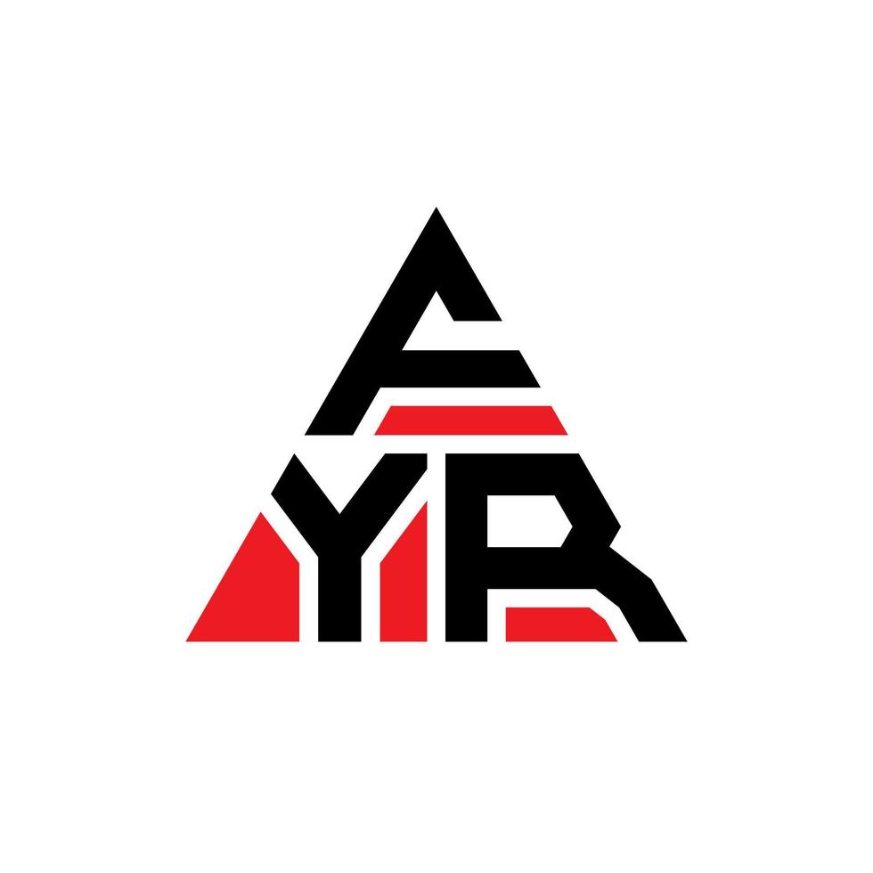 création de logo de lettre triangle fyr avec forme de triangle. monogramme de conception de logo triangle fyr. modèle de logo vectoriel triangle fyr avec couleur rouge. logo triangulaire fyr logo simple, élégant et luxueux.