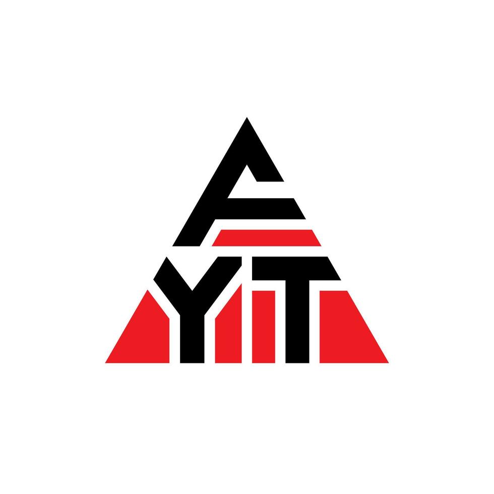 création de logo de lettre triangle fyt avec forme de triangle. monogramme de conception de logo triangle fyt. modèle de logo vectoriel triangle fyt avec couleur rouge. logo triangulaire fyt logo simple, élégant et luxueux.