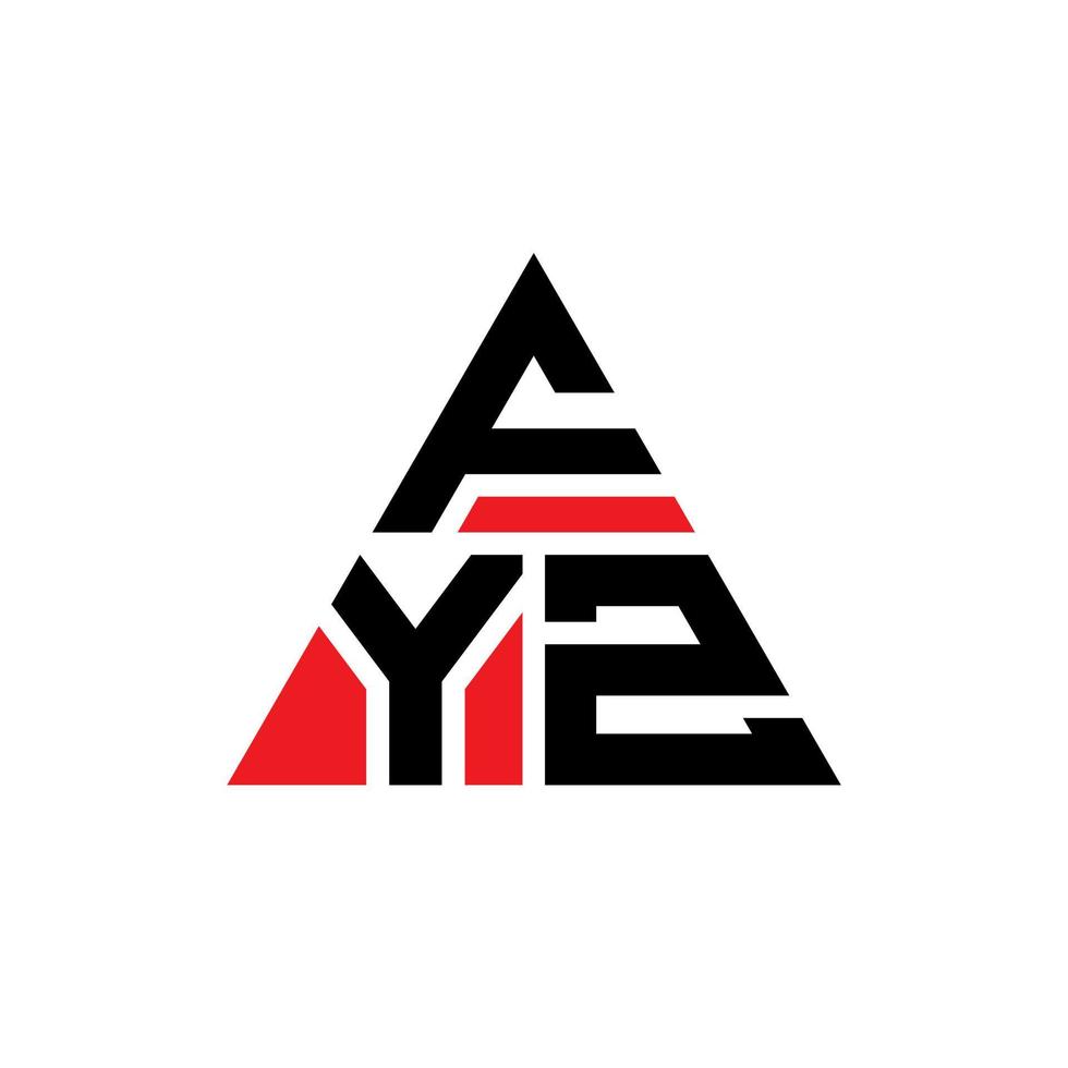 création de logo de lettre triangle fyz avec forme de triangle. monogramme de conception de logo triangle fyz. modèle de logo vectoriel triangle fyz avec couleur rouge. logo triangulaire fyz logo simple, élégant et luxueux.