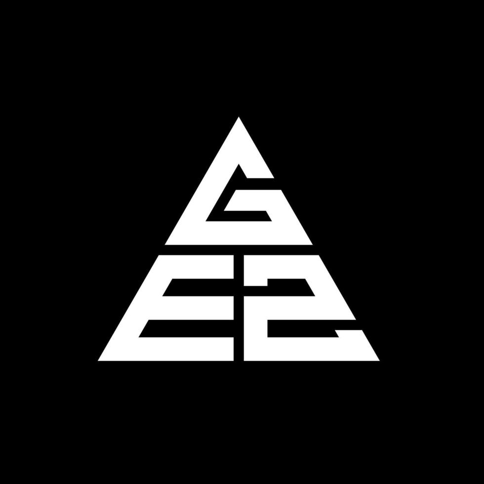 création de logo de lettre triangle gez avec forme de triangle. monogramme de conception de logo triangle gez. modèle de logo vectoriel triangle gez avec couleur rouge. logo triangulaire gez logo simple, élégant et luxueux.