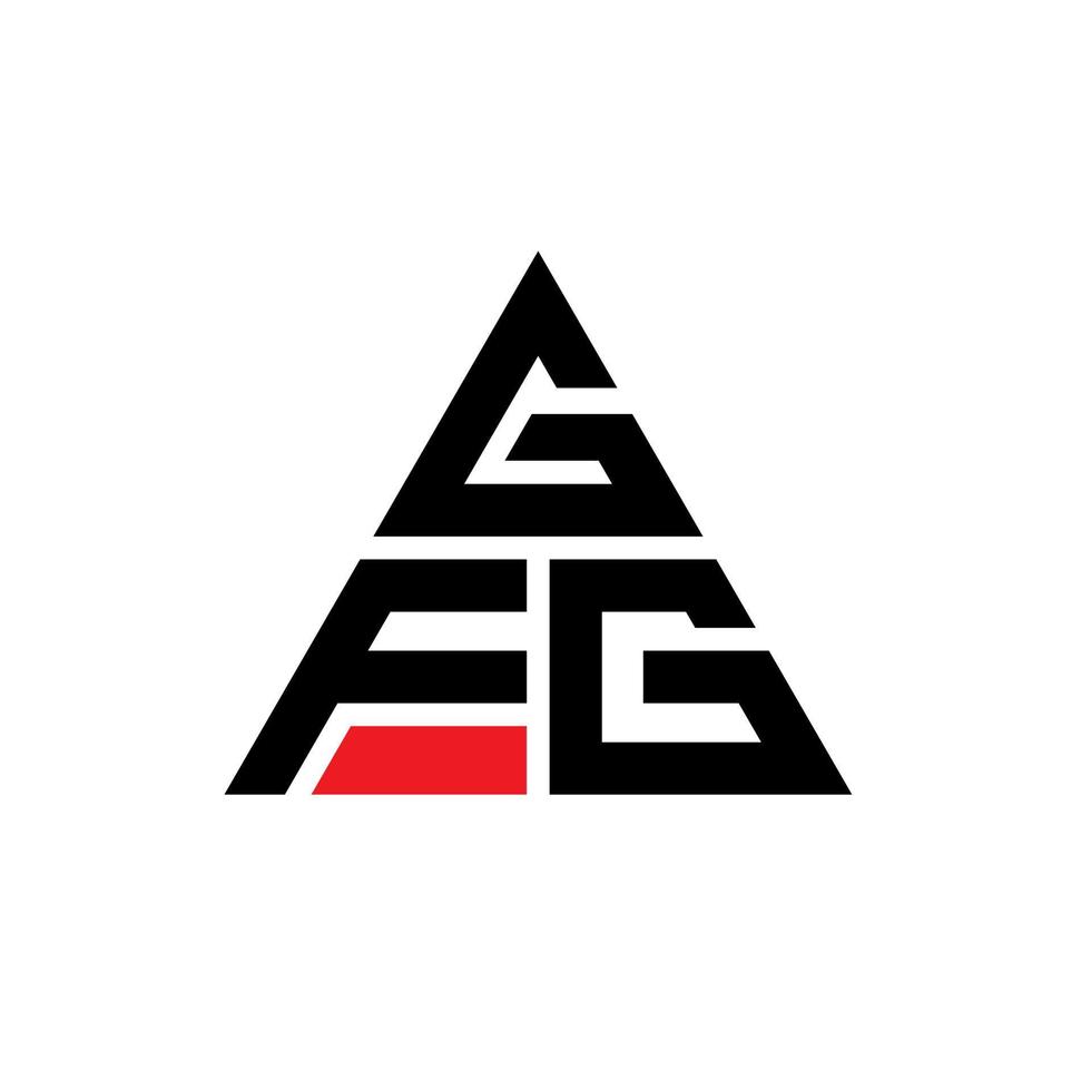 création de logo de lettre triangle gfg avec forme de triangle. monogramme de conception de logo triangle gfg. modèle de logo vectoriel triangle gfg avec couleur rouge. logo triangulaire gfg logo simple, élégant et luxueux.