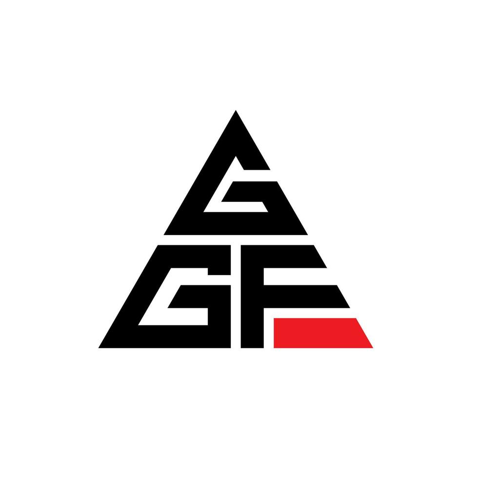 création de logo de lettre triangle ggf avec forme de triangle. monogramme de conception de logo triangle ggf. modèle de logo vectoriel triangle ggf avec couleur rouge. logo triangulaire ggf logo simple, élégant et luxueux.