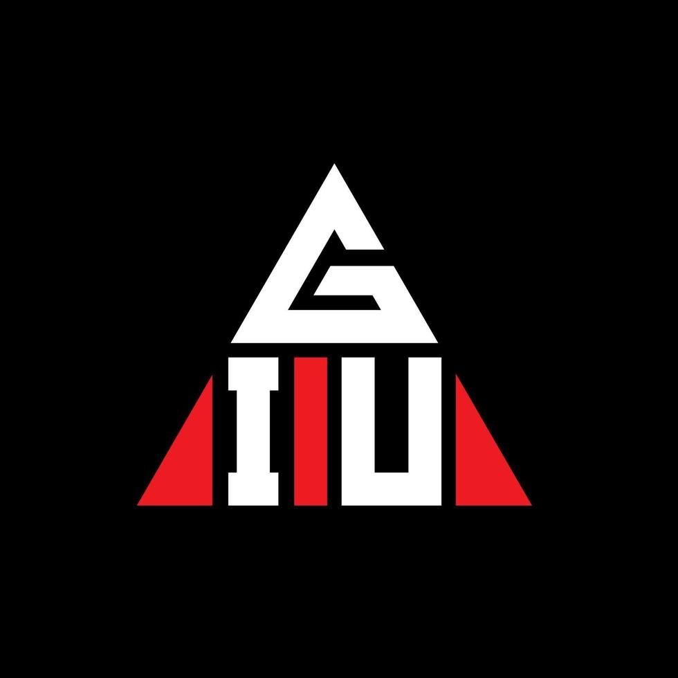 création de logo de lettre triangle giu avec forme de triangle. monogramme de conception de logo triangle giu. modèle de logo vectoriel triangle giu avec couleur rouge. logo triangulaire giu logo simple, élégant et luxueux.