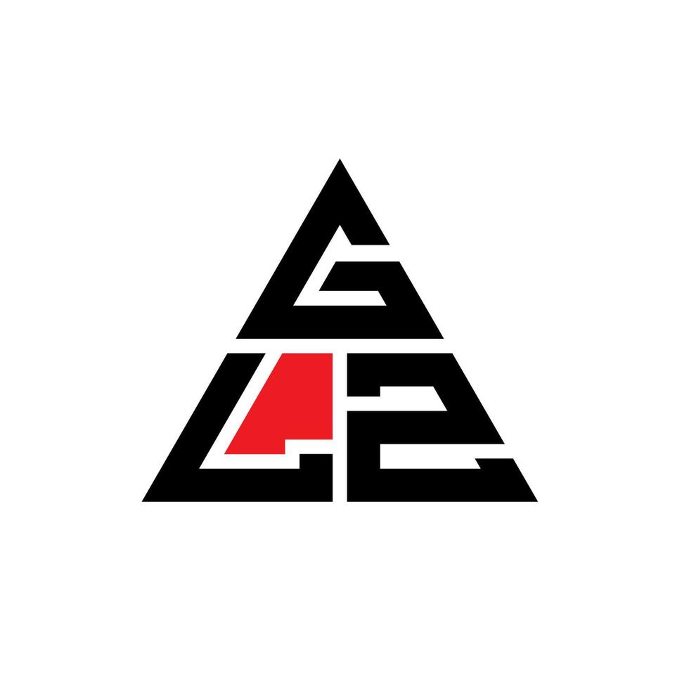 création de logo de lettre triangle glz avec forme de triangle. monogramme de conception de logo triangle glz. modèle de logo vectoriel triangle glz avec couleur rouge. logo triangulaire glz logo simple, élégant et luxueux.