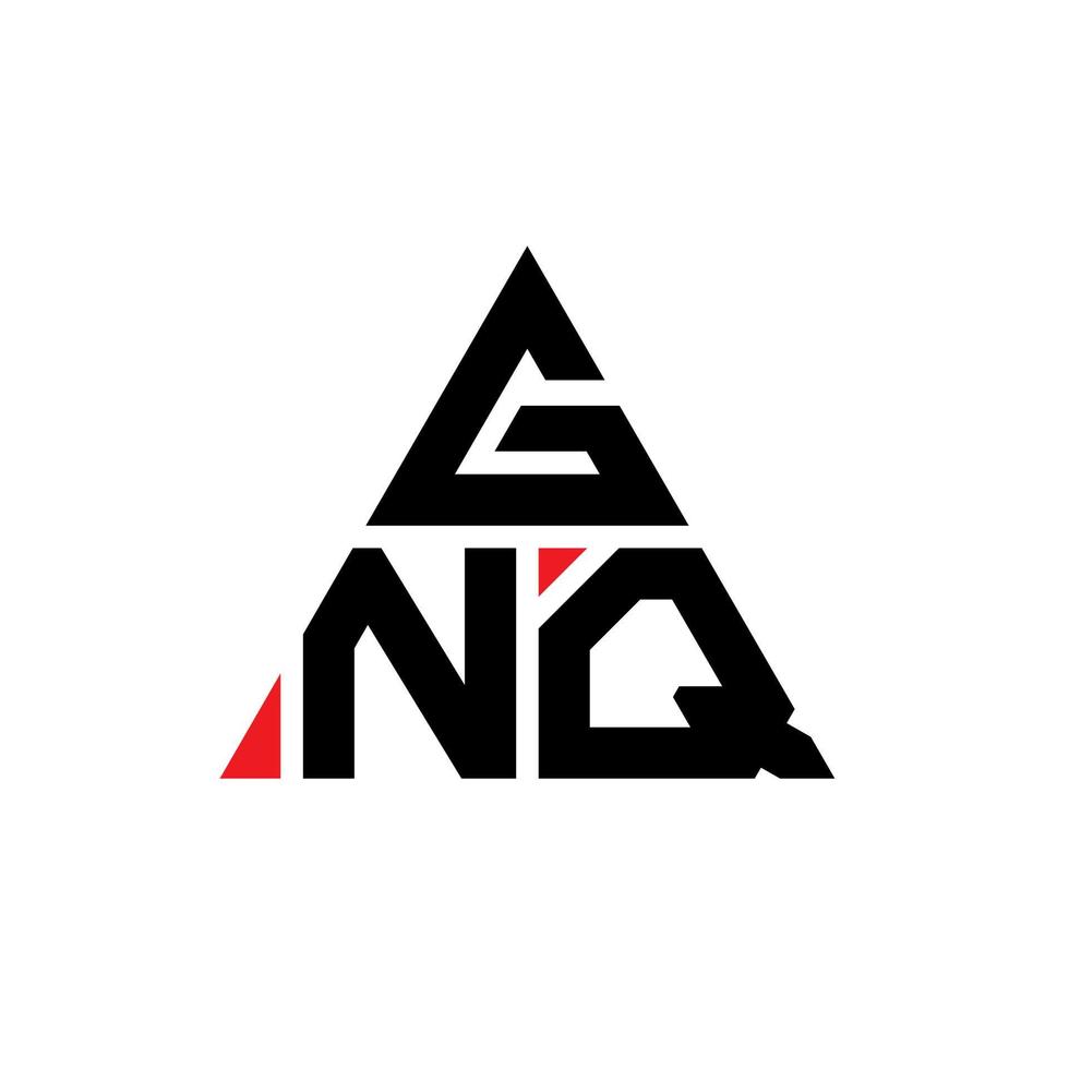 création de logo de lettre triangle gnq avec forme de triangle. monogramme de conception de logo triangle gnq. modèle de logo vectoriel triangle gnq avec couleur rouge. logo triangulaire gnq logo simple, élégant et luxueux.