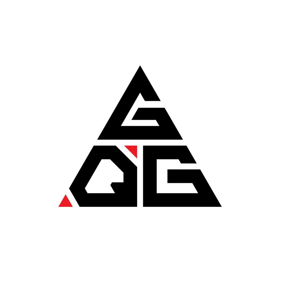 création de logo de lettre triangle gqg avec forme de triangle. monogramme de conception de logo triangle gqg. modèle de logo vectoriel triangle gqg avec couleur rouge. logo triangulaire gqg logo simple, élégant et luxueux.