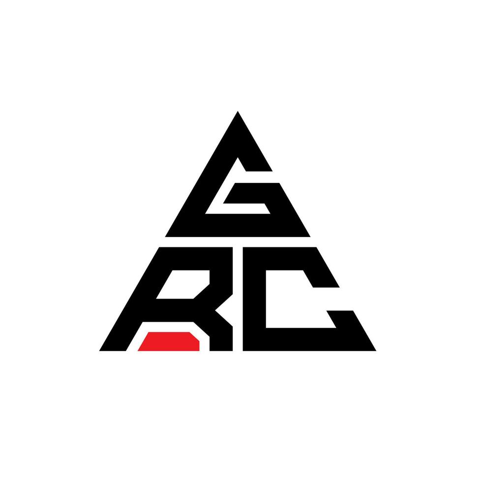 création de logo de lettre triangle grc avec forme de triangle. monogramme de conception de logo triangle grc. modèle de logo vectoriel triangle grc avec couleur rouge. logo triangulaire grc logo simple, élégant et luxueux.