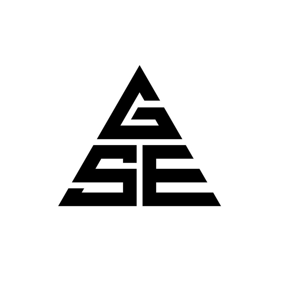 création de logo de lettre triangle gse avec forme de triangle. monogramme de conception de logo triangle gse. modèle de logo vectoriel triangle gse avec couleur rouge. logo triangulaire gse logo simple, élégant et luxueux.