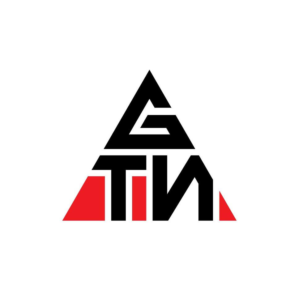 création de logo de lettre triangle gtn avec forme de triangle. monogramme de conception de logo triangle gtn. modèle de logo vectoriel triangle gtn avec couleur rouge. logo triangulaire gtn logo simple, élégant et luxueux.