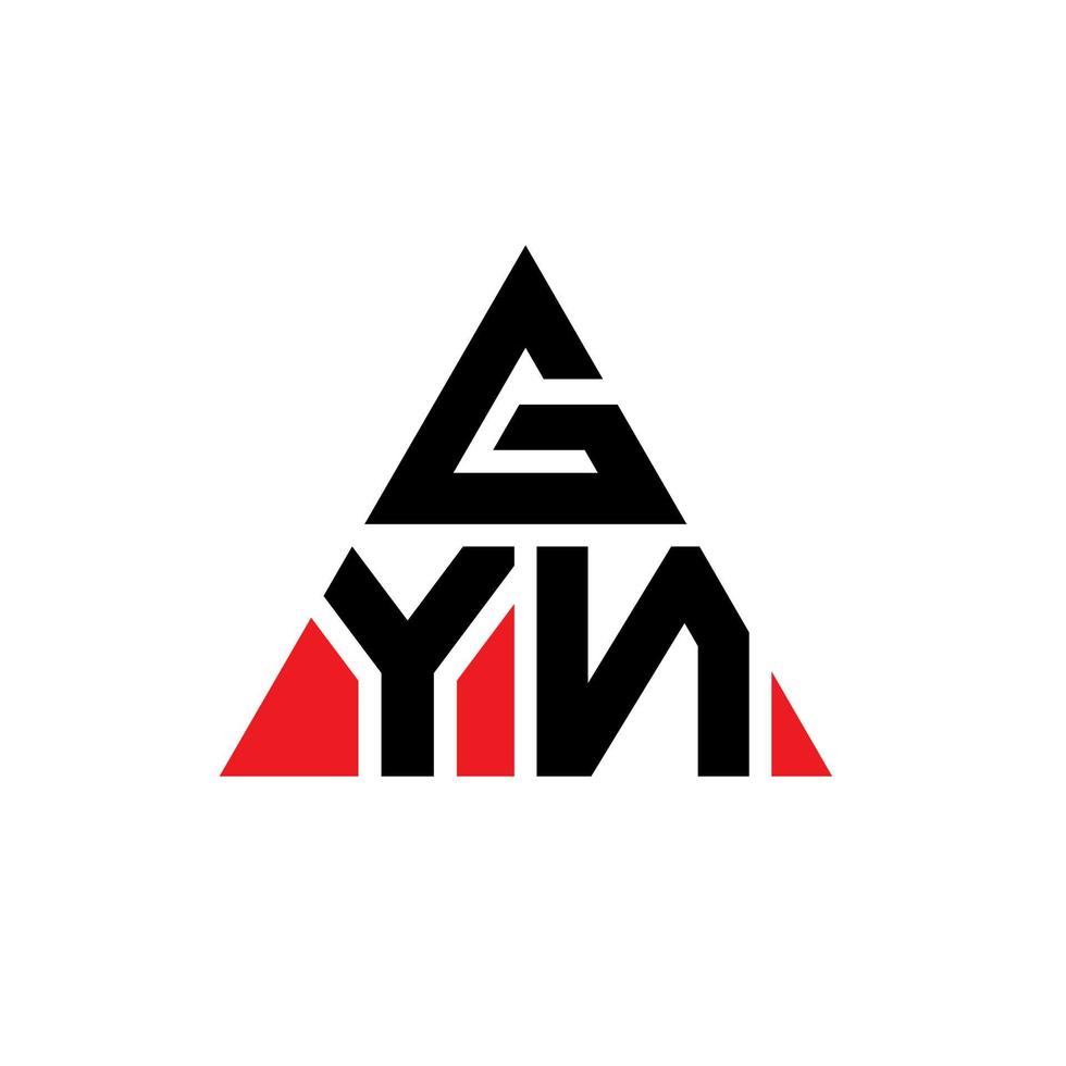 création de logo de lettre triangle gyn avec forme de triangle. monogramme de conception de logo triangle gynécologique. modèle de logo vectoriel triangle gyn avec couleur rouge. logo triangulaire gyn logo simple, élégant et luxueux.