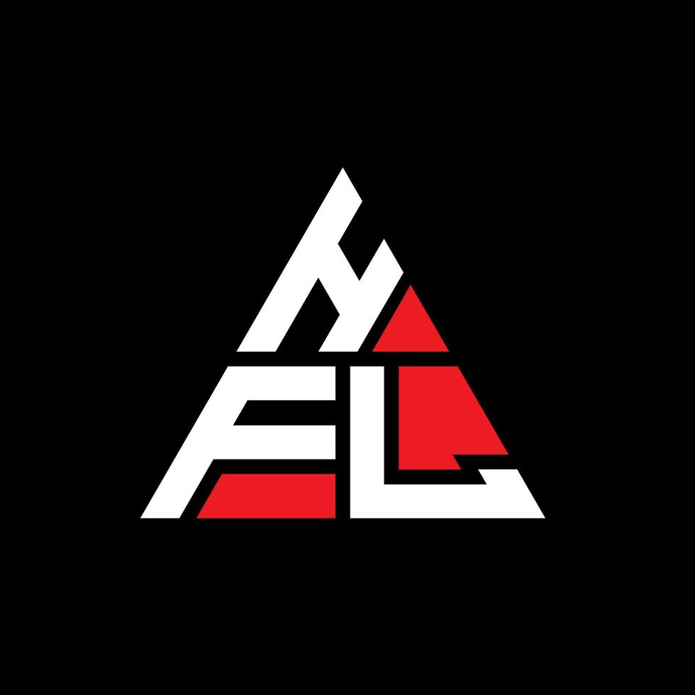 création de logo de lettre triangle hfl avec forme de triangle. monogramme de conception de logo triangle hfl. modèle de logo vectoriel triangle hfl avec couleur rouge. logo triangulaire hfl logo simple, élégant et luxueux.