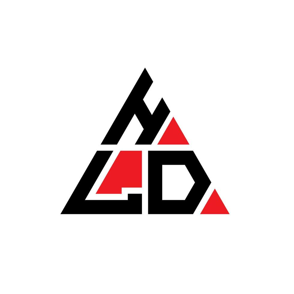 création de logo de lettre triangle hld avec forme de triangle. monogramme de conception de logo triangle hld. modèle de logo vectoriel triangle hld avec couleur rouge. logo triangulaire hld logo simple, élégant et luxueux.