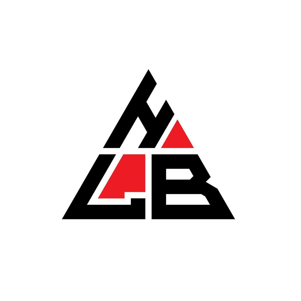 création de logo de lettre triangle hlb avec forme de triangle. monogramme de conception de logo triangle hlb. modèle de logo vectoriel triangle hlb avec couleur rouge. logo triangulaire hlb logo simple, élégant et luxueux.