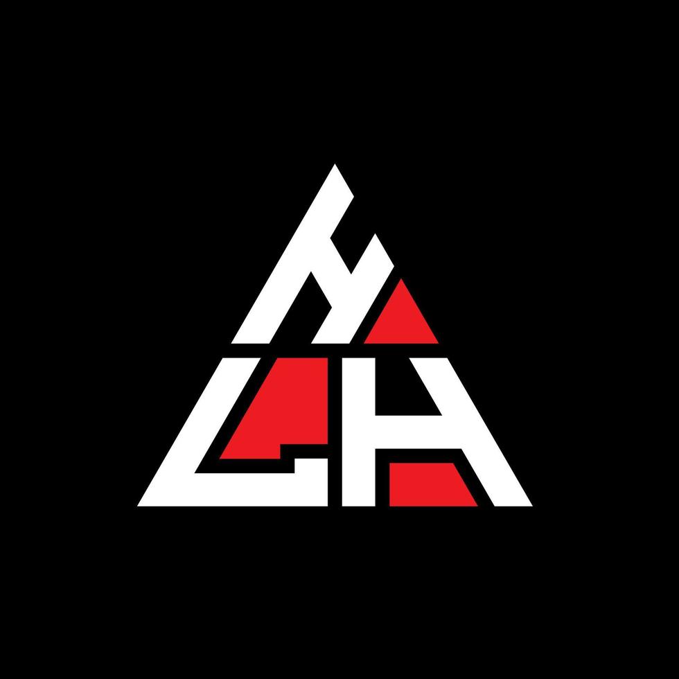 création de logo de lettre triangle hlh avec forme de triangle. monogramme de conception de logo triangle hlh. modèle de logo vectoriel triangle hlh avec couleur rouge. logo triangulaire hlh logo simple, élégant et luxueux.