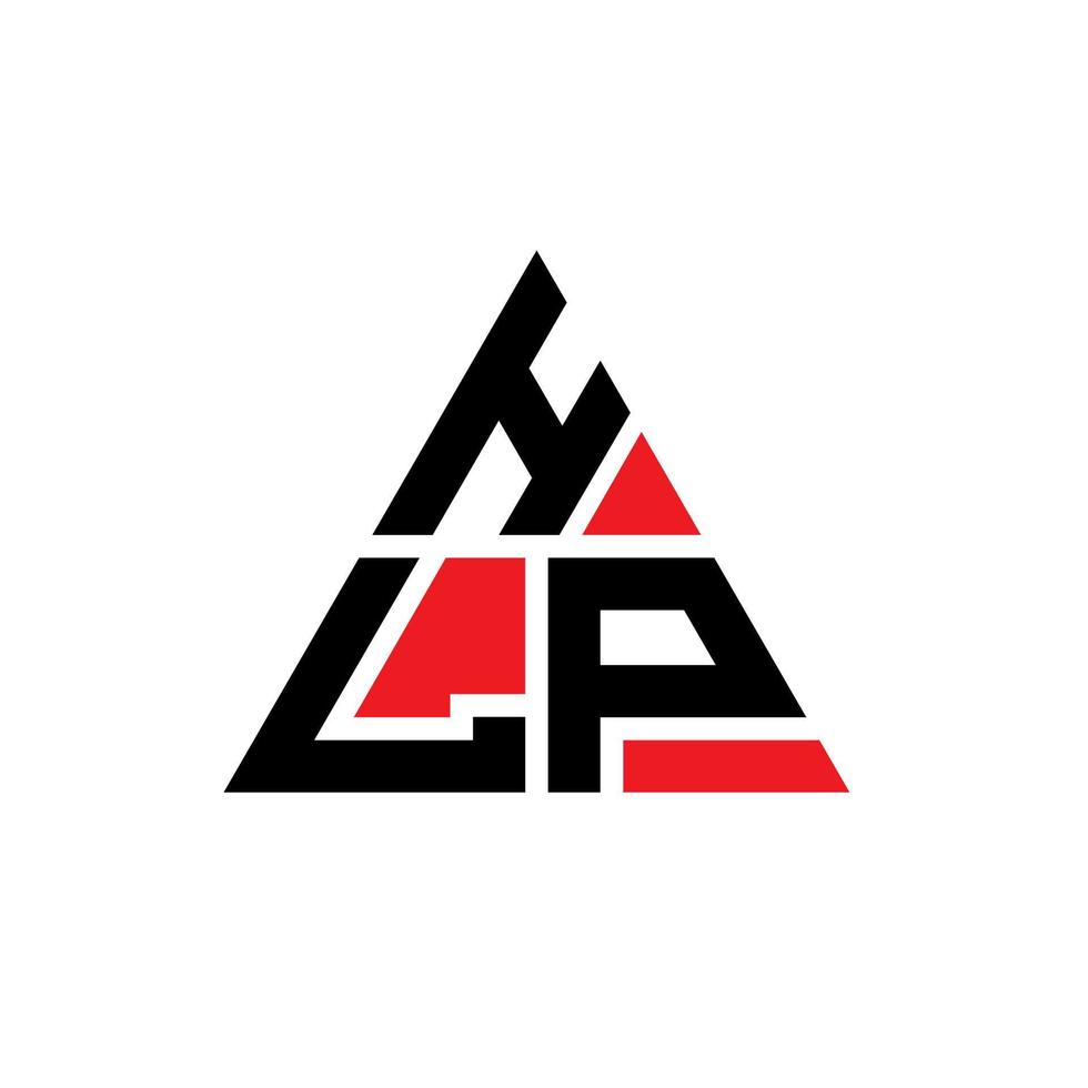 création de logo de lettre triangle hlp avec forme de triangle. monogramme de conception de logo triangle hlp. modèle de logo vectoriel triangle hlp avec couleur rouge. logo triangulaire hlp logo simple, élégant et luxueux.