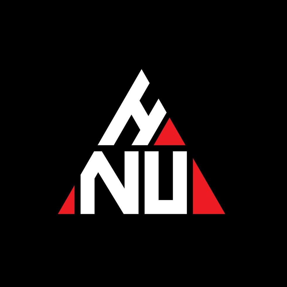 création de logo de lettre triangle hnu avec forme de triangle. monogramme de conception de logo triangle hnu. modèle de logo vectoriel triangle hnu avec couleur rouge. logo triangulaire hnu logo simple, élégant et luxueux.