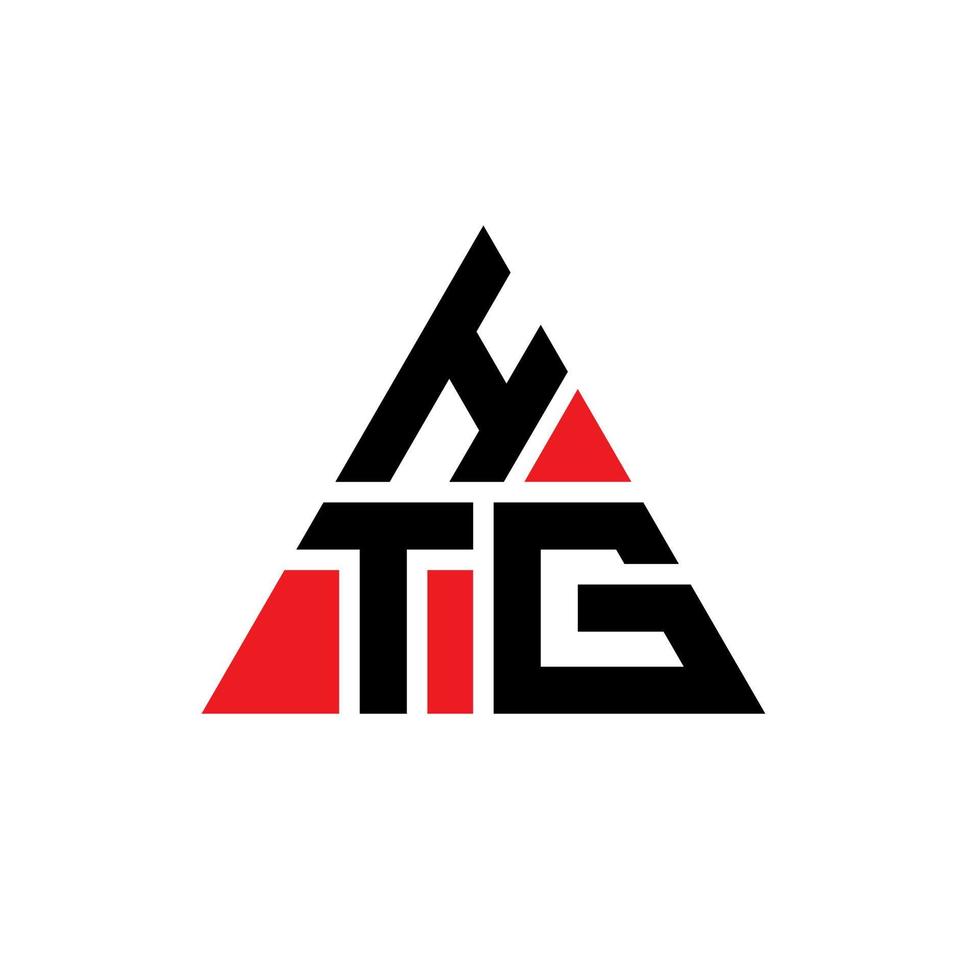 création de logo de lettre triangle htg avec forme de triangle. monogramme de conception de logo triangle htg. modèle de logo vectoriel triangle htg avec couleur rouge. logo triangulaire htg logo simple, élégant et luxueux.