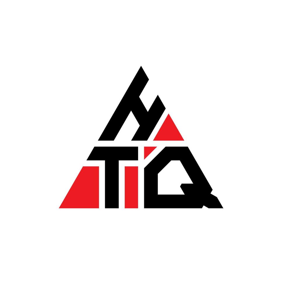 création de logo de lettre triangle htq avec forme de triangle. monogramme de conception de logo triangle htq. modèle de logo vectoriel triangle htq avec couleur rouge. logo triangulaire htq logo simple, élégant et luxueux.