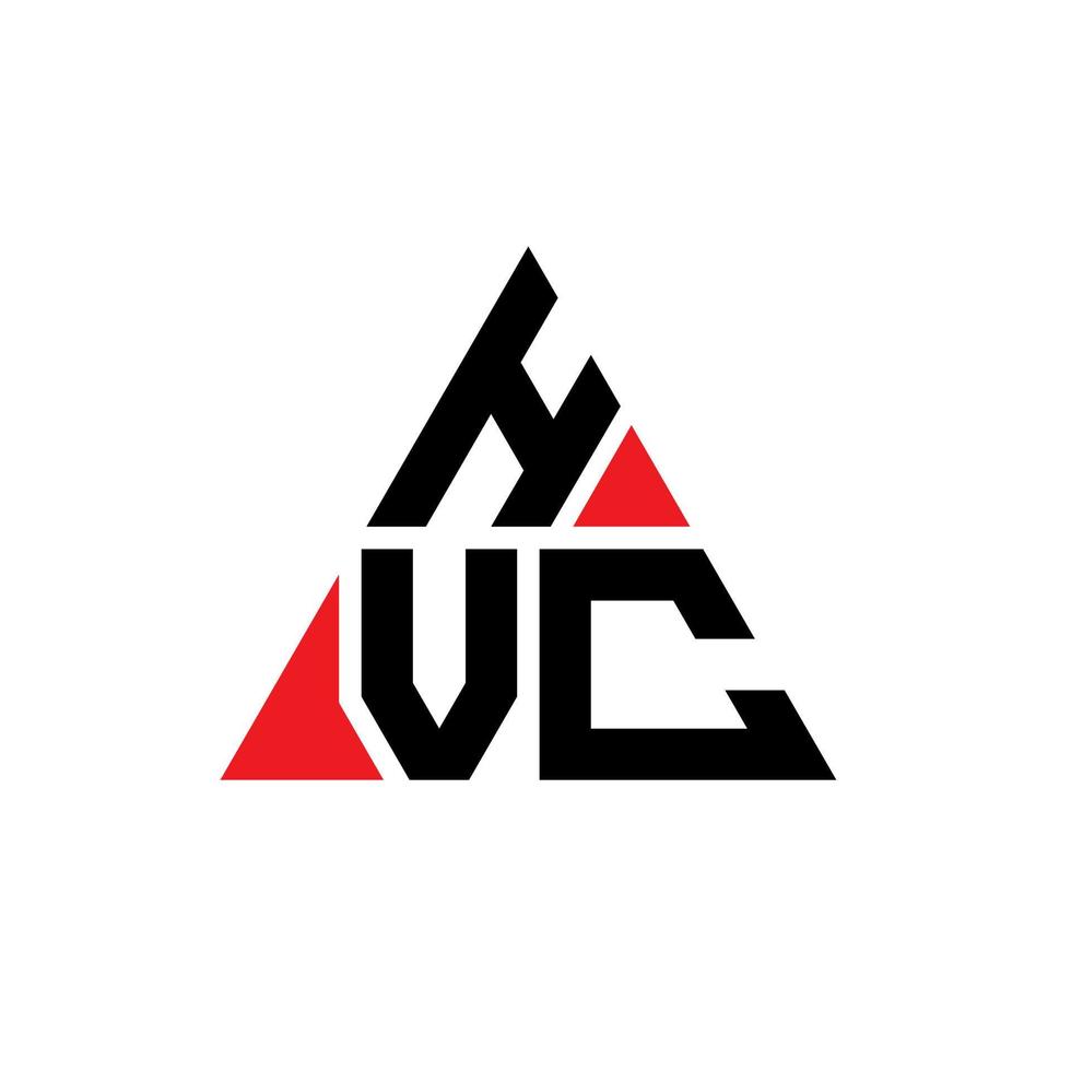 création de logo de lettre triangle hvc avec forme de triangle. monogramme de conception de logo triangle hvc. modèle de logo vectoriel triangle hvc avec couleur rouge. logo triangulaire hvc logo simple, élégant et luxueux.