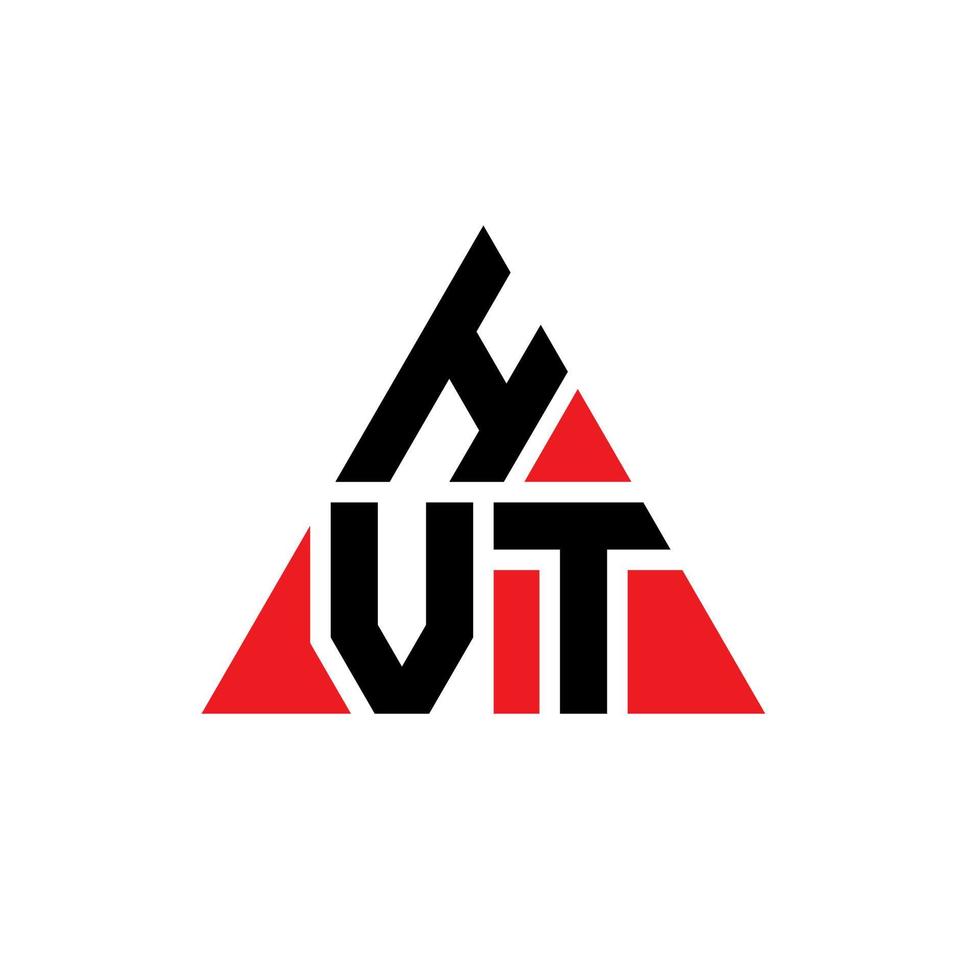 création de logo de lettre triangle hvt avec forme de triangle. monogramme de conception de logo triangle hvt. modèle de logo vectoriel triangle hvt avec couleur rouge. logo triangulaire hvt logo simple, élégant et luxueux.