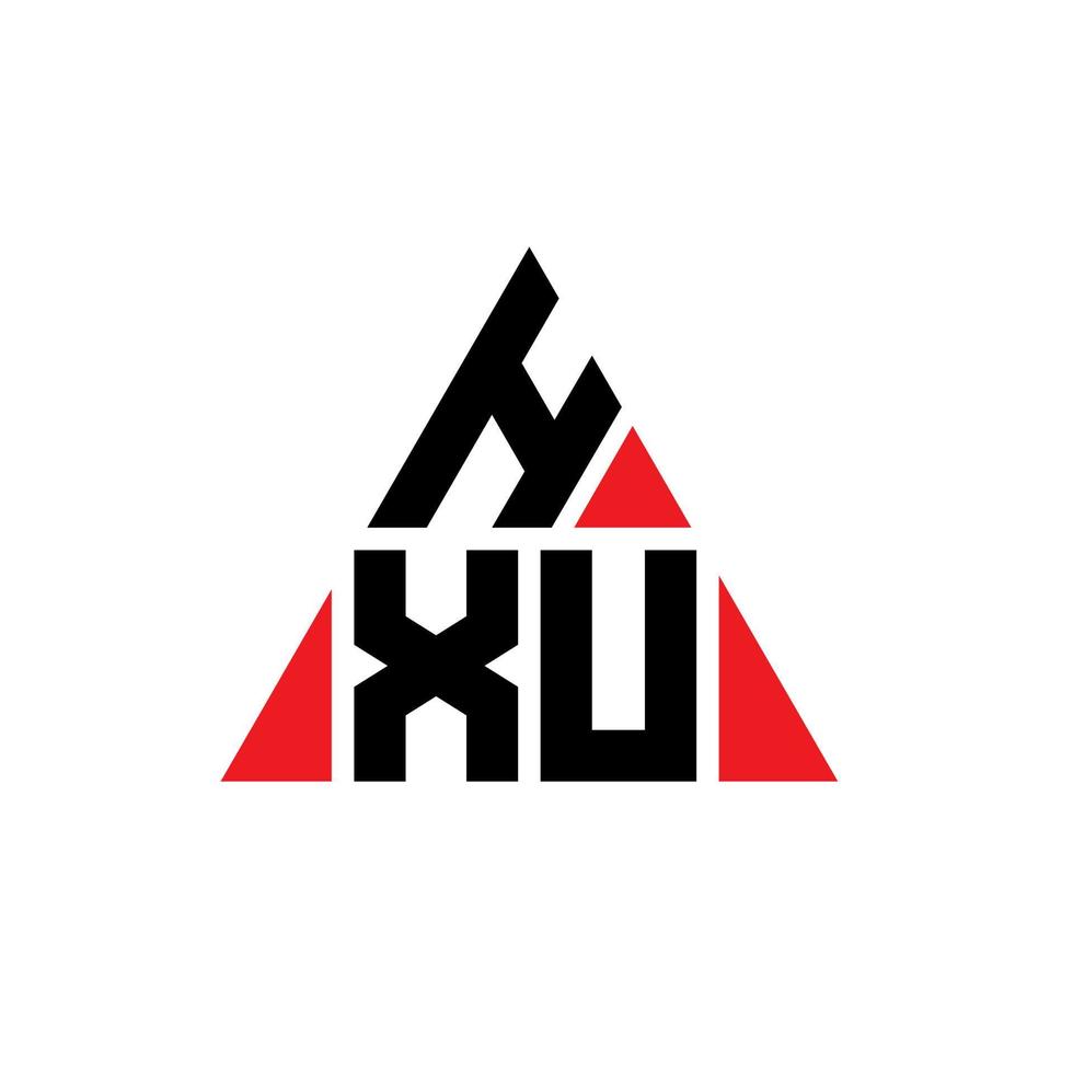 création de logo de lettre triangle hxu avec forme de triangle. monogramme de conception de logo triangle hxu. modèle de logo vectoriel triangle hxu avec couleur rouge. logo triangulaire hxu logo simple, élégant et luxueux.