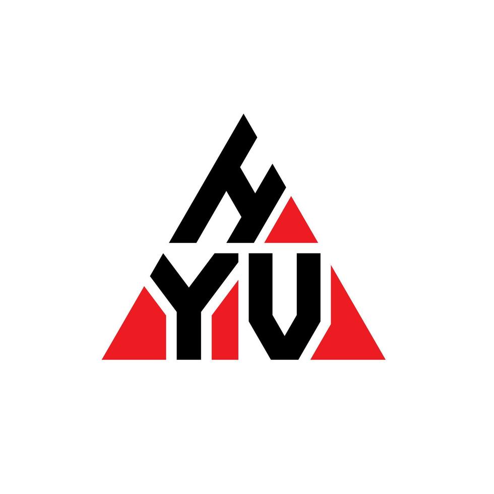 création de logo de lettre triangle hyv avec forme de triangle. monogramme de conception de logo triangle hyv. modèle de logo vectoriel triangle hyv avec couleur rouge. logo triangulaire hyv logo simple, élégant et luxueux.