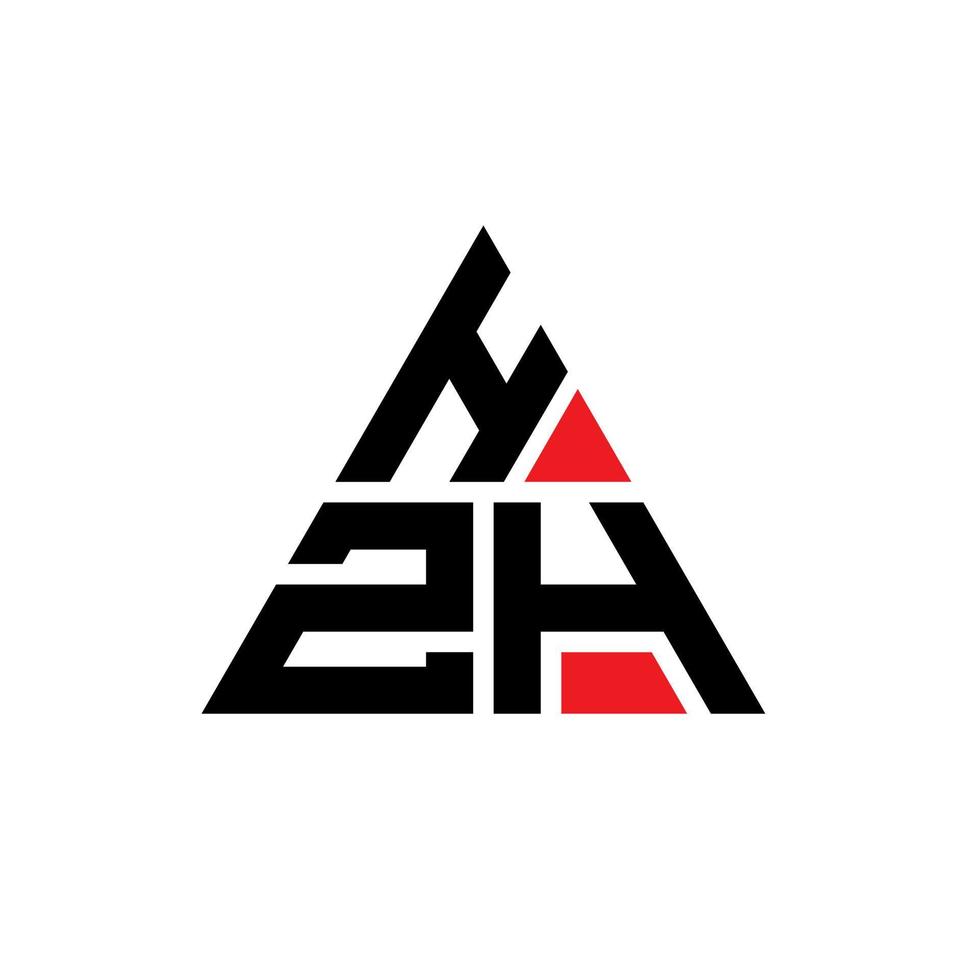 création de logo de lettre triangle hzh avec forme de triangle. monogramme de conception de logo triangle hzh. modèle de logo vectoriel triangle hzh avec couleur rouge. logo triangulaire hzh logo simple, élégant et luxueux.