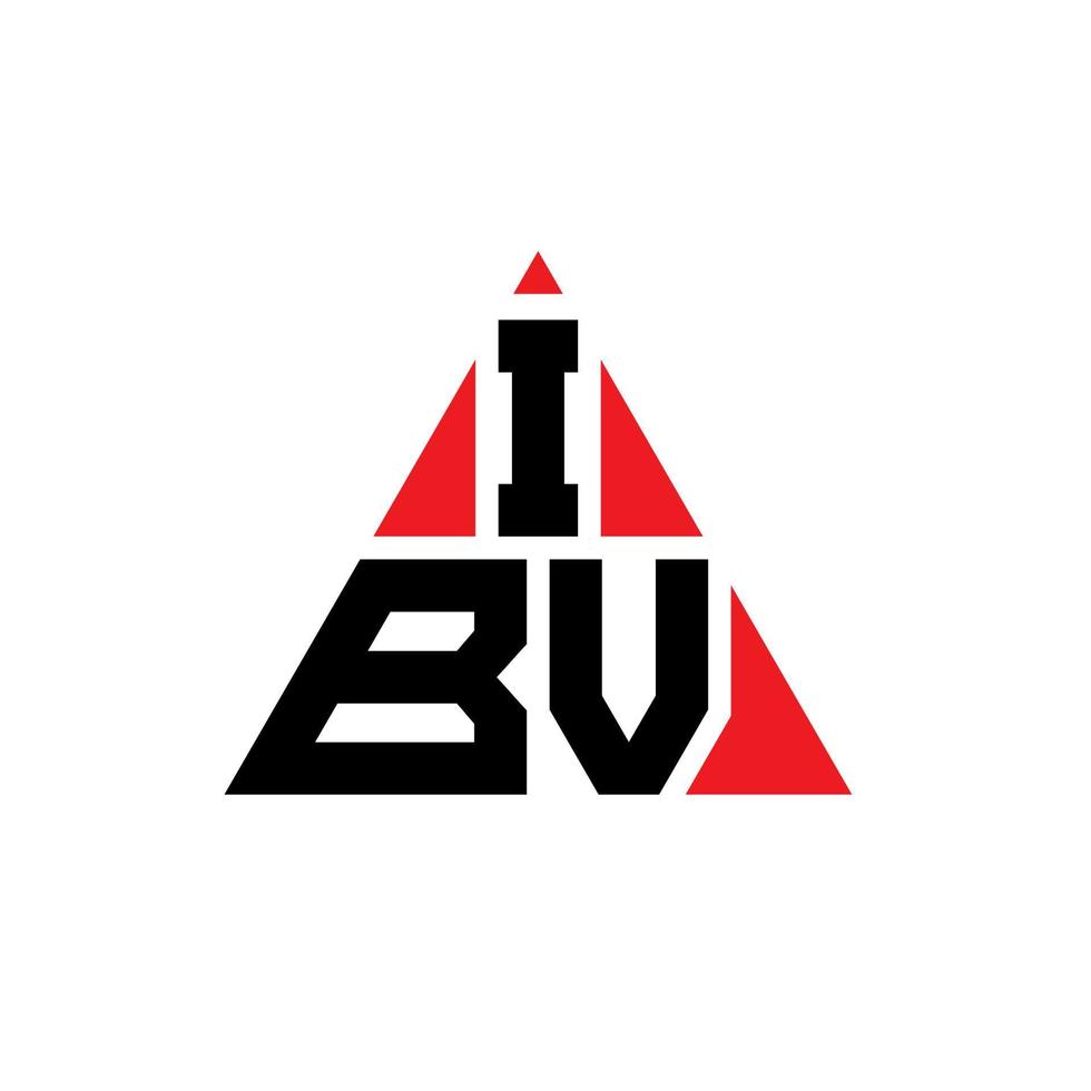 création de logo de lettre triangle ibv avec forme de triangle. monogramme de conception de logo triangle ibv. modèle de logo vectoriel triangle ibv avec couleur rouge. logo triangulaire ibv logo simple, élégant et luxueux.