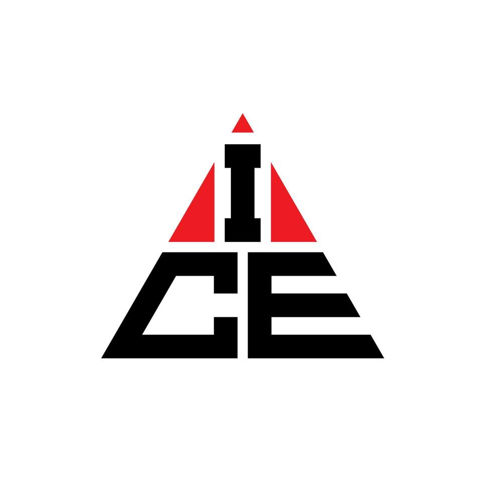 création de logo de lettre de triangle de glace avec forme de triangle. monogramme de conception de logo de triangle de glace. modèle de logo vectoriel de triangle de glace avec la couleur rouge. logo triangulaire de glace logo simple, élégant et luxueux.