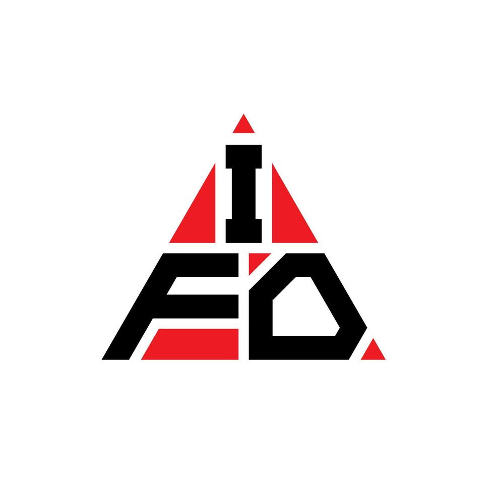 création de logo de lettre triangle ifo avec forme de triangle. monogramme de conception de logo triangle ifo. modèle de logo vectoriel triangle ifo avec couleur rouge. logo triangulaire ifo logo simple, élégant et luxueux.