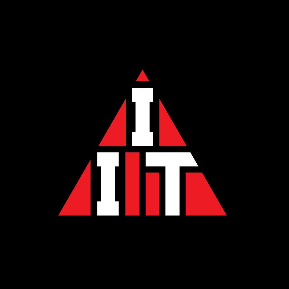 création de logo de lettre triangle iit avec forme de triangle. monogramme de conception de logo triangle iit. modèle de logo vectoriel triangle iit avec couleur rouge. iit logo triangulaire logo simple, élégant et luxueux.